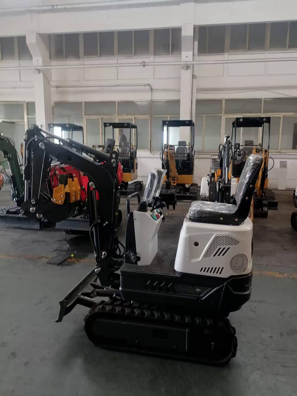 Mini excavators ready to ship from a factory in China